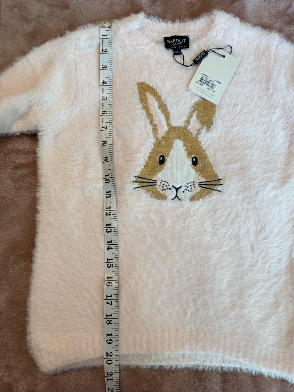 NWT Bardot Junior Fluffy Bunny Jumper Sweater, Light Pink, Girls Size 12-14 - Picture 7 of 7